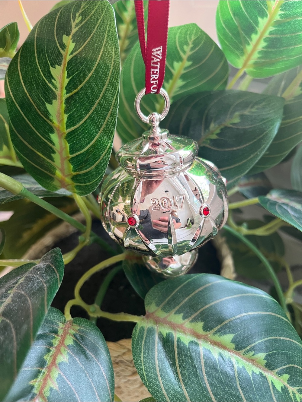 🎄2017 Waterford Silver plated Lismore Bauble Ornament